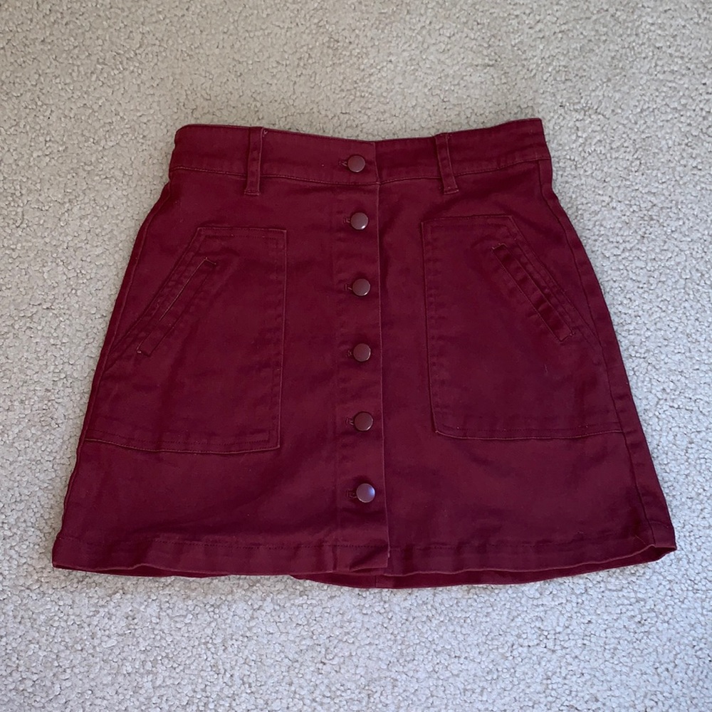 Burgundy skirt